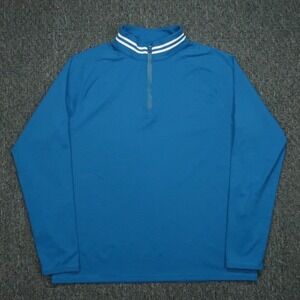 G Fore Pullover Mens Large Blue Core Mid‎ Quarter Zip Performance Golf